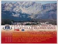 INVITO FESTA DELLA REPUBBLICA - CASTELLI D'ABRUZZO - 2 GIUGNO 2017